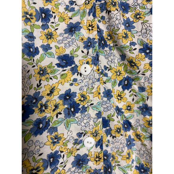 Orvis Women's Short Sleeve Button Front Floral Medium Blouse - Picture 5 of 6